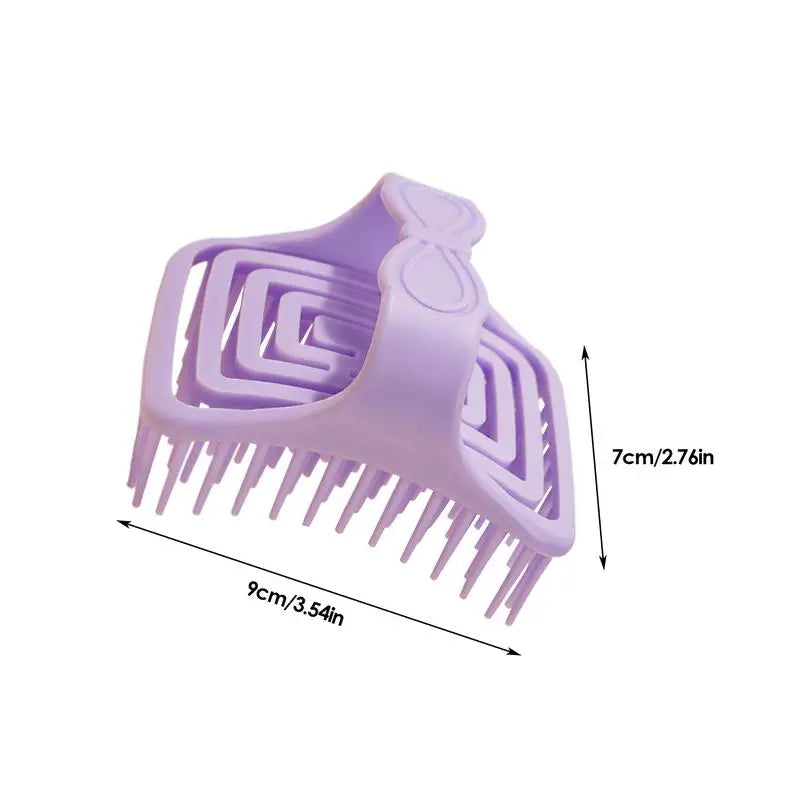 Hollow Out Hair Brush Scrubber Shampoo Scalp Scrub Massager Gentle