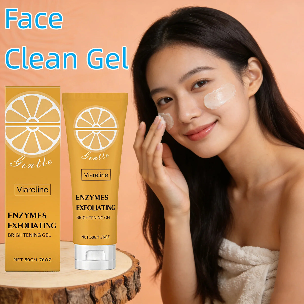 Viareline Facial Exfoliating Gel – Cleanse, Brighten & Refine Pores