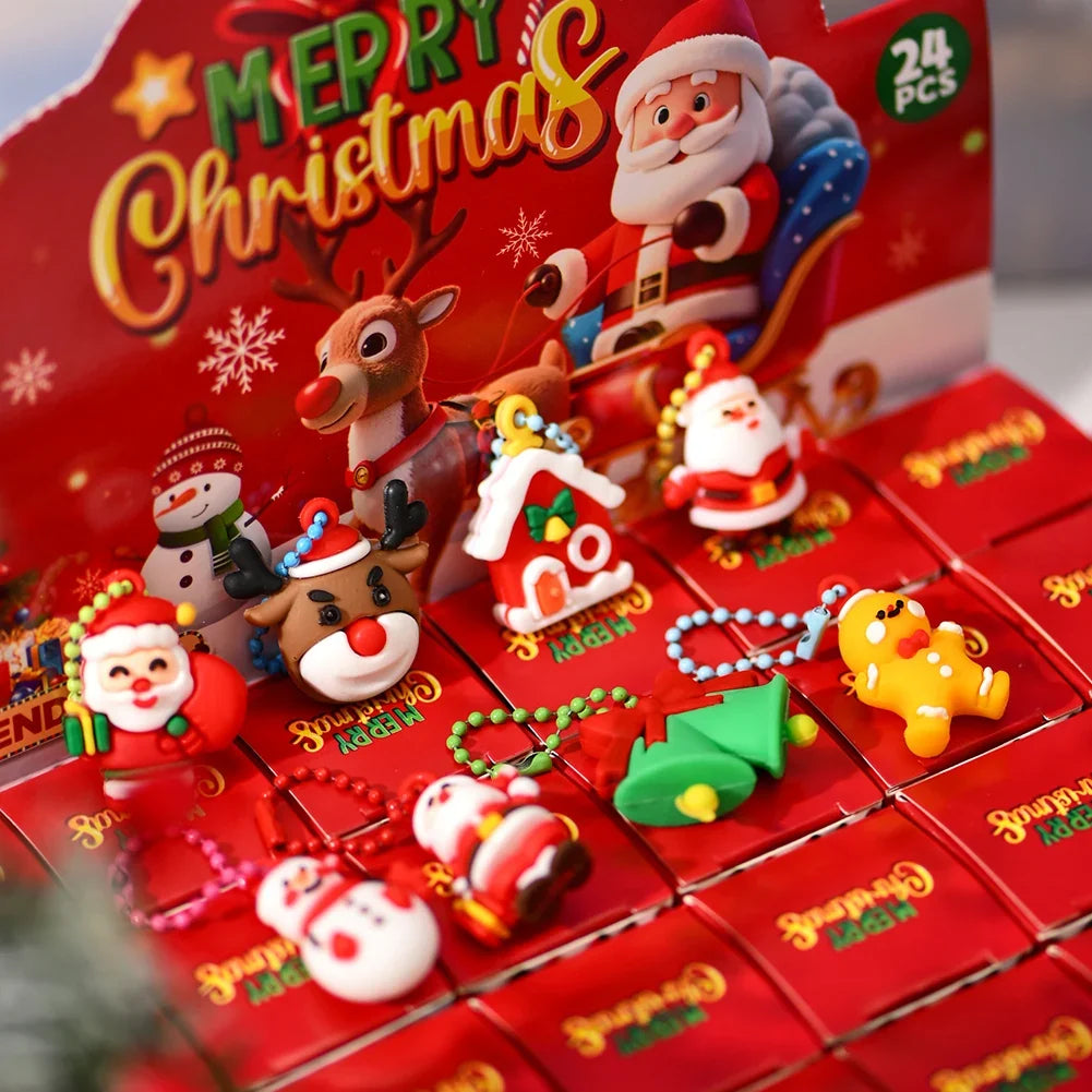 Christmas Advent Calendar 24pcs Ornament Countdown Gift Boxes