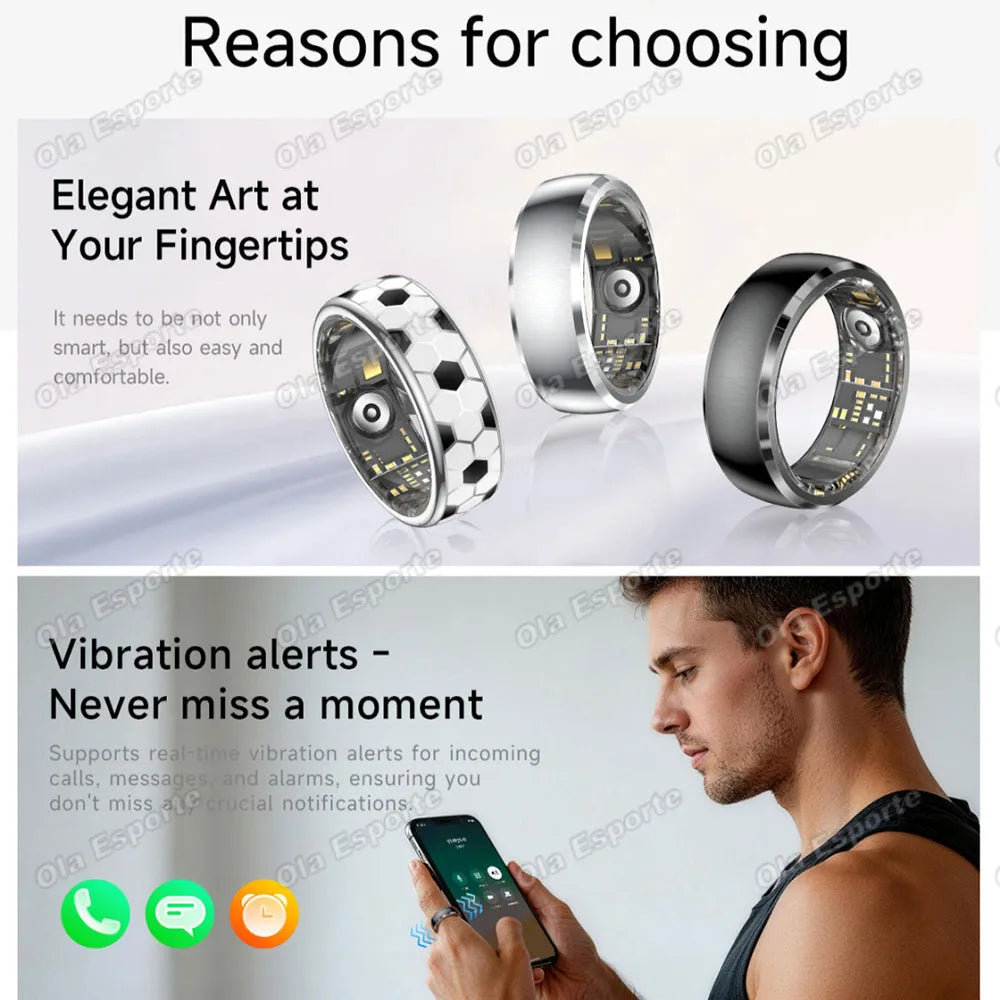 Smart Ring Heart Rate & Fitness Tracker | Waterproof 5ATM