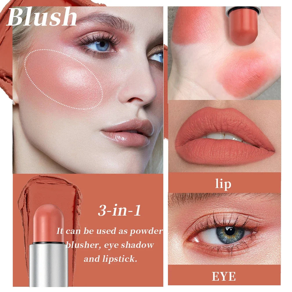 QiBest 4-in-1 Contour Bronzer Stick – Highlighter & Blush