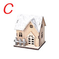 Christmas LED Wooden House Ornament – Festive Xmas Cabin Decor