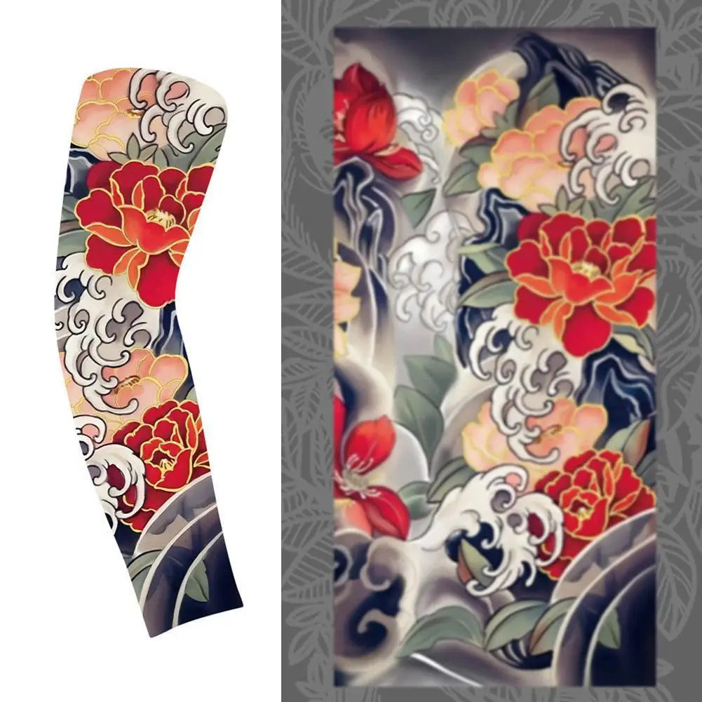 UPF50+ Ice Silk Tattoo Arm Sleeves – Sun Protection Sports