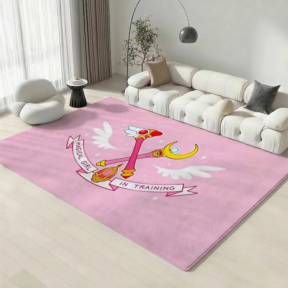 Cardcaptor Sakura Anime Flannel Rug – Non-Slip Floor Mat