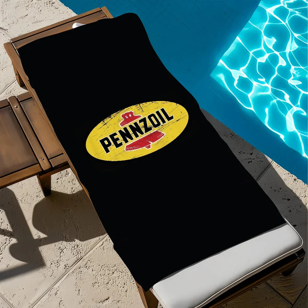 Pennzoil Logo Quick-Dry Beach Towel | Soft Pool & Sports Towel
