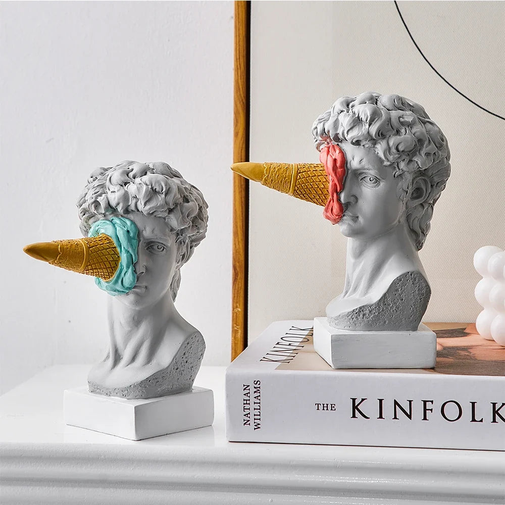 Nordic Ice Cream David Figurine | Resin Sculpture Home Decor