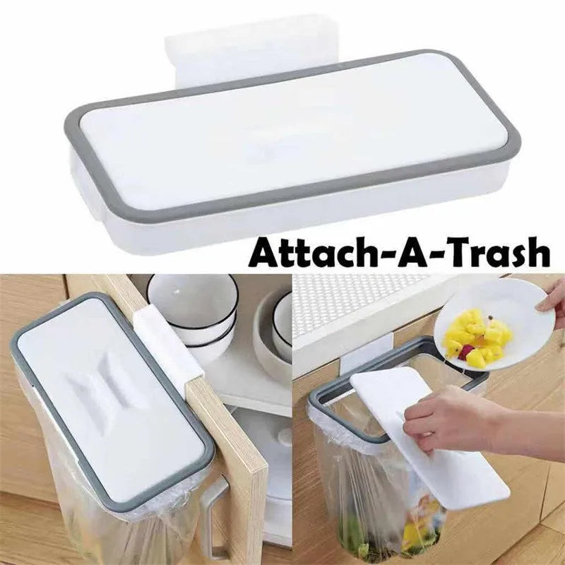 Hanging Trash Bag Holder – Cabinet Door Organizer Rack