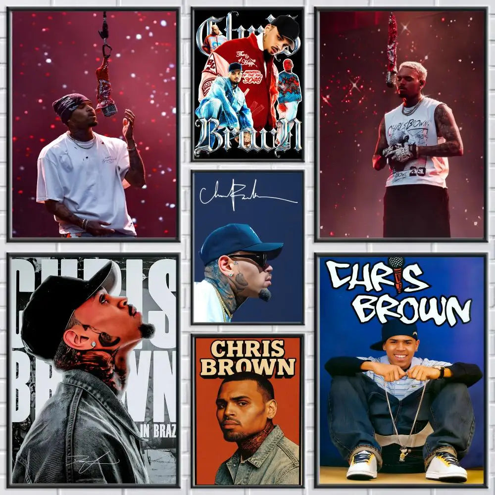 Chris Brown Canvas Wall Art Poster – Unframed Home Décor