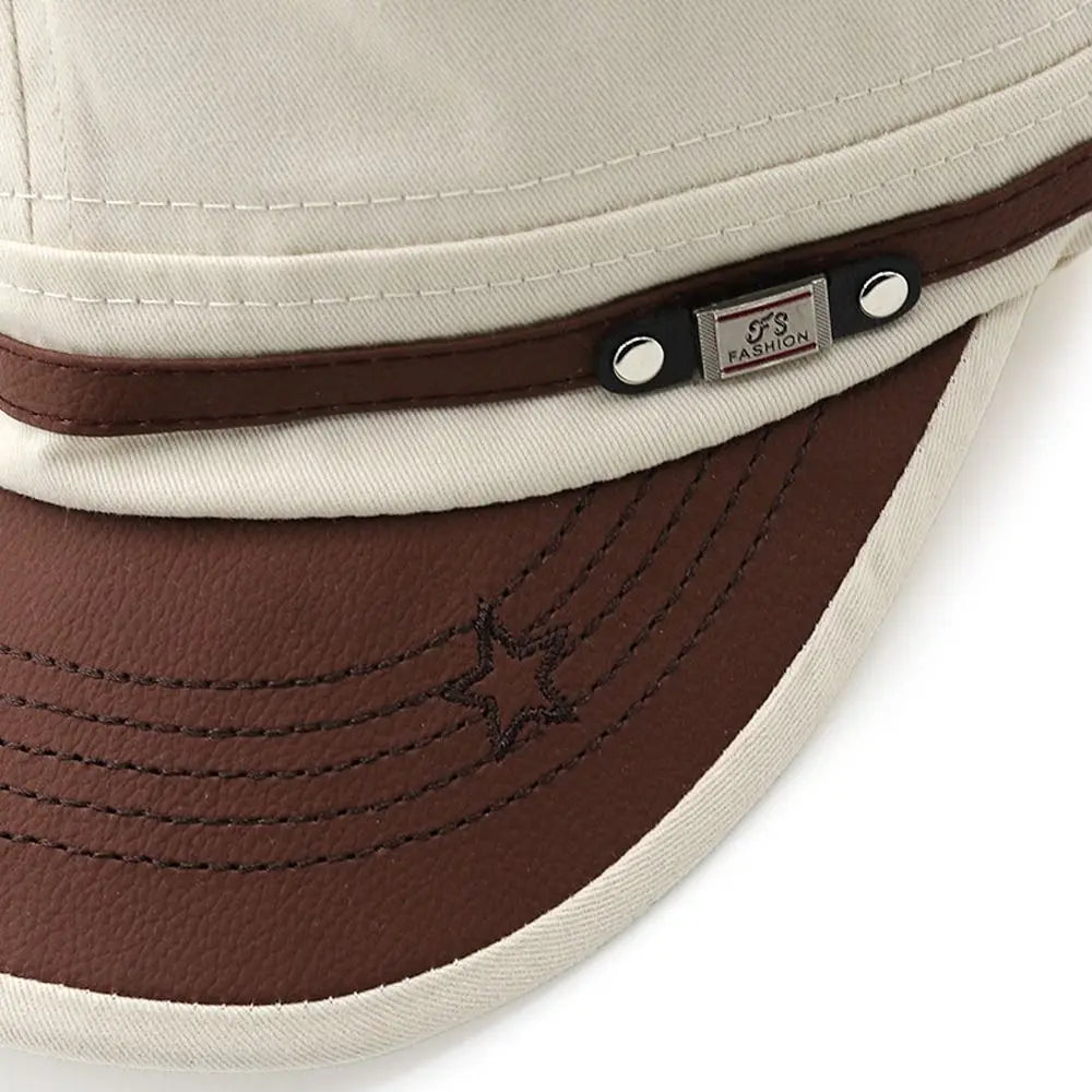Unisex Breathable Cotton Baseball Cap – Adjustable Flat Cadet Hat