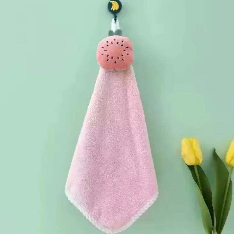 Coral Fleece Hangable Thicken Towel Cartoontowel Cute Absorbent Hand