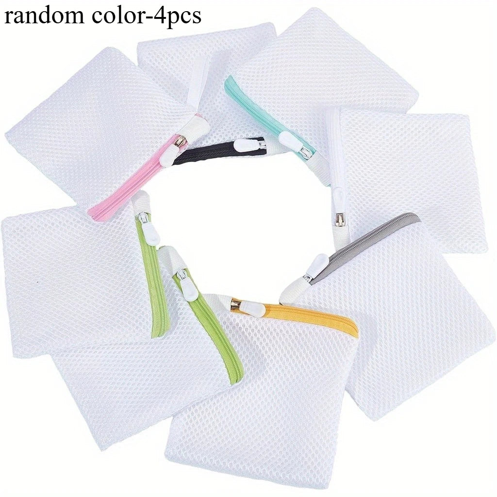 4-Pack Laundry Ball Mesh Bags – Zipper Washing Machine Bags