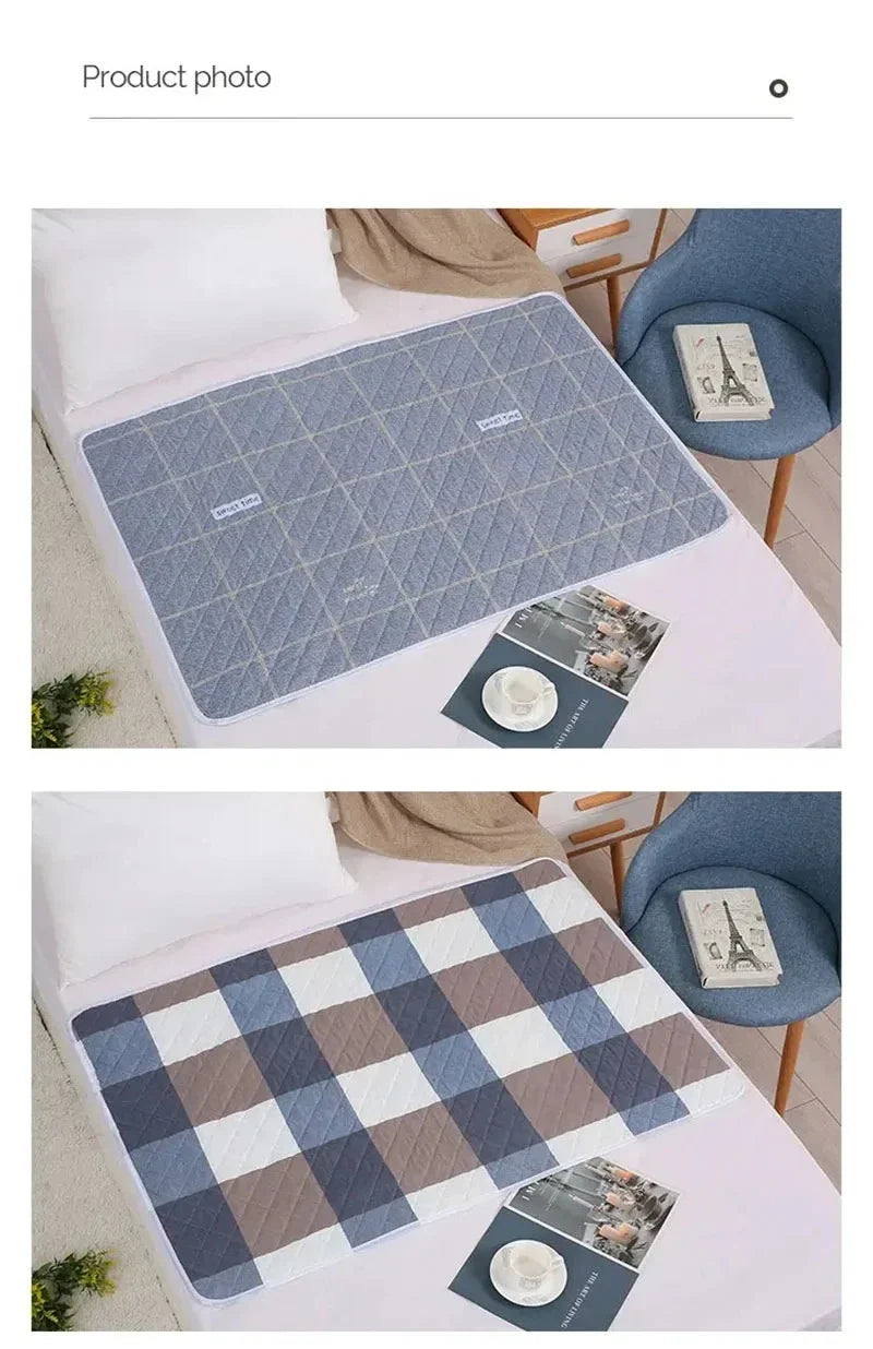 Washable Mattress Urine Mat Baby Toddlers Cute Cartoon Bed Protector