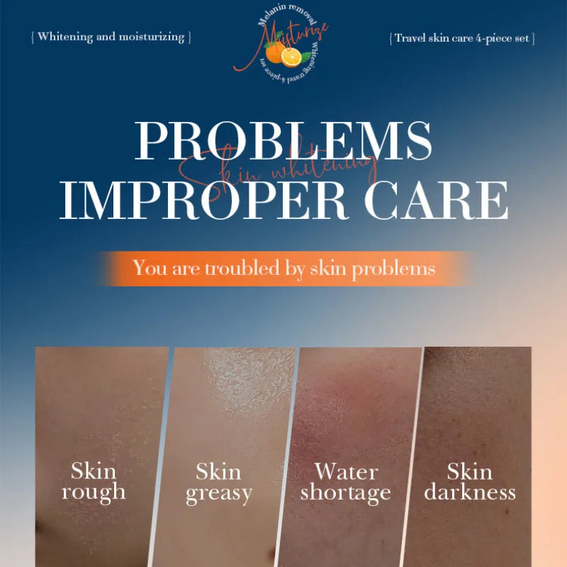 SADOER 5x Vitamin C Travel Skincare Set – 4-Piece Kit