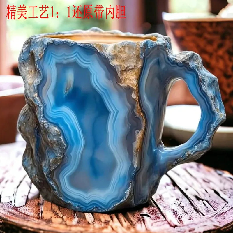 Fashionable Mineral Crystal Coffee Mugs Imitation Resin Cups Tea