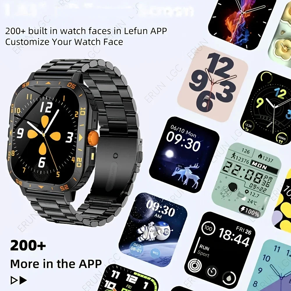 Outdoor Sports Smartwatch – Wireless Calls, Multi-Sport Modes