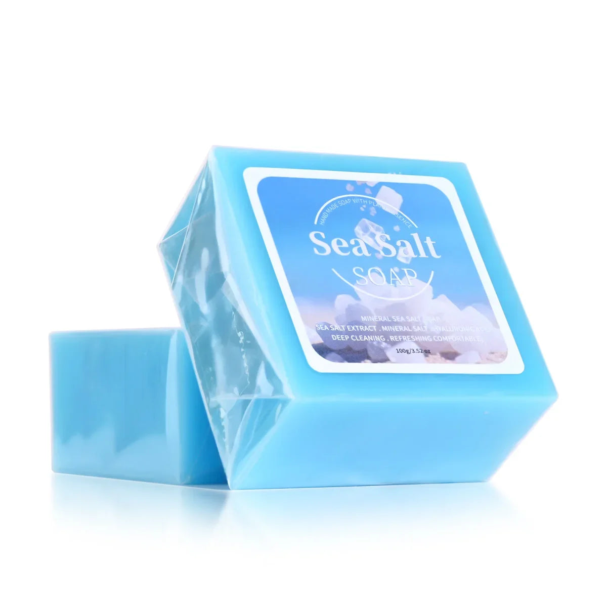 Sea Salt & Hyaluronic Acid Handmade Soap – 100g Travel Bar