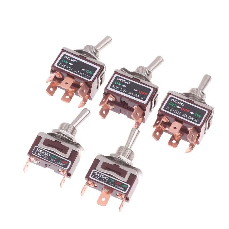 E-SG Self-Locking Rocker Toggle Switch 32A 250VAC 2/3/4/6 Pin