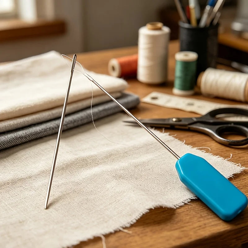 Needle Threader Blue Plastic Handle 2/4/6Pcs | Sewing Aid