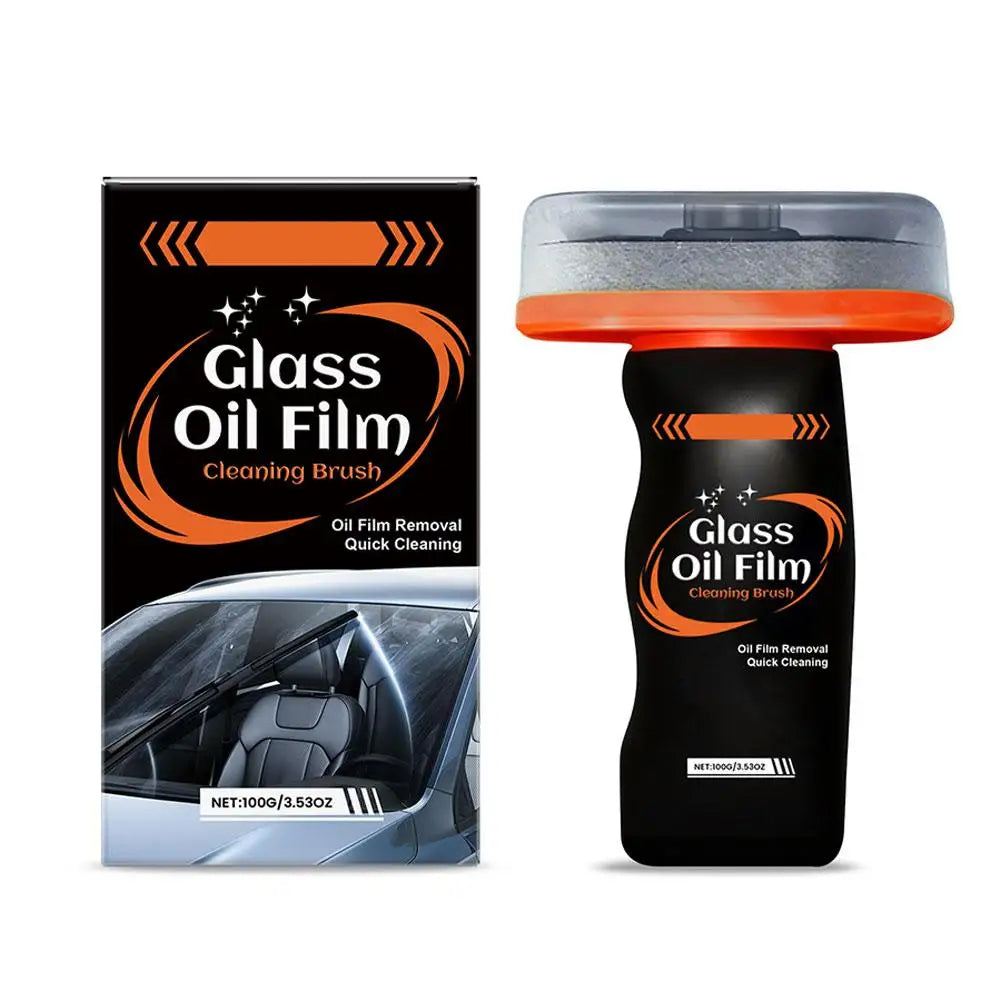 Car Glass Oil Film Remover & Windshield Cleaning Brush