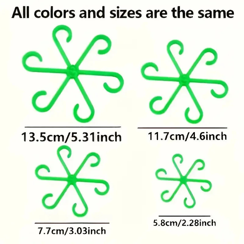 Transparent Plant Support Stakes U-shaped Foldable Garden Bamboo