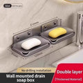 No-Drill Bathroom Corner Soap Holder – Metal Wall Mount Rack