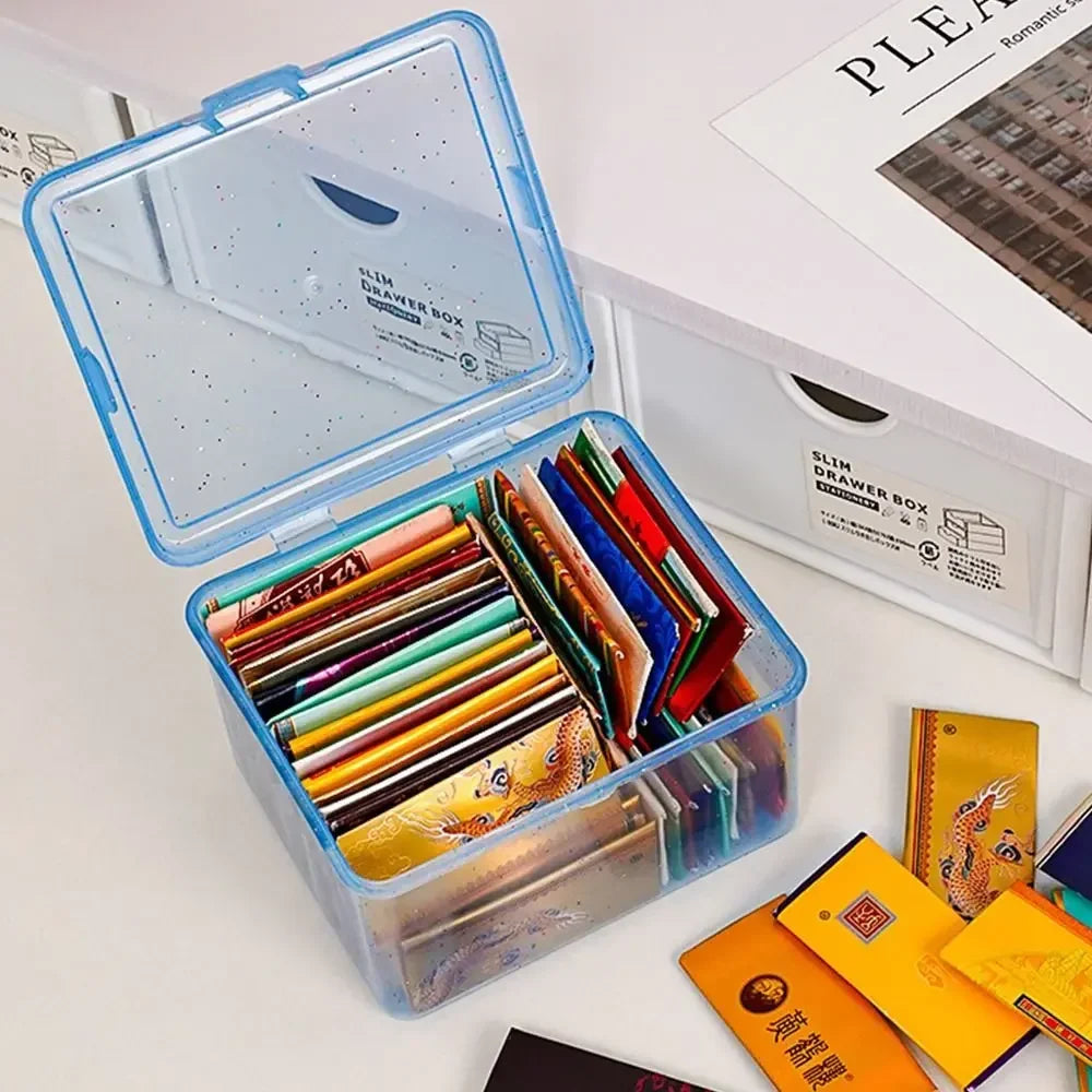 Transparent Plastic Storage Box Jewelry Container Rectangular Shape