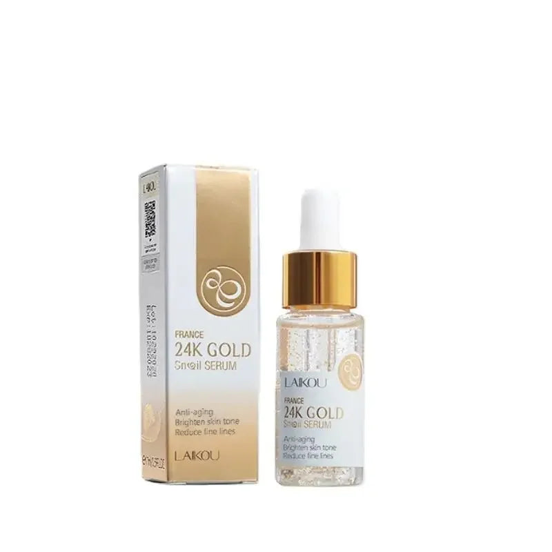 LAIKOU 24K Gold Snail Serum – Hydrating & Brightening Face Essence
