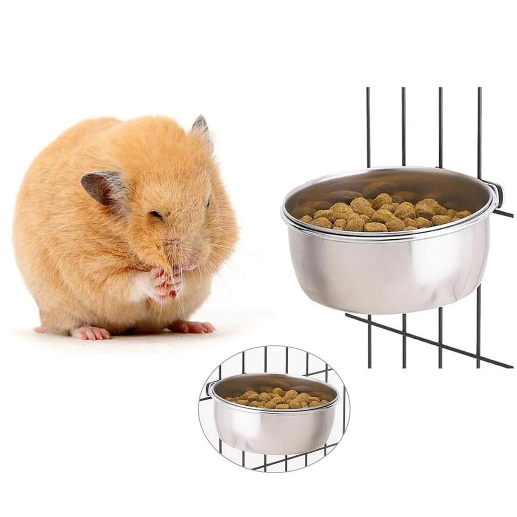6-Pack Clamp-On Stainless Steel Bird Feeder Bowls & Spoons