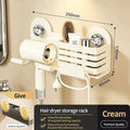 Punch-Free Wall Mount Hair Dryer Holder – Suction Cup Rack