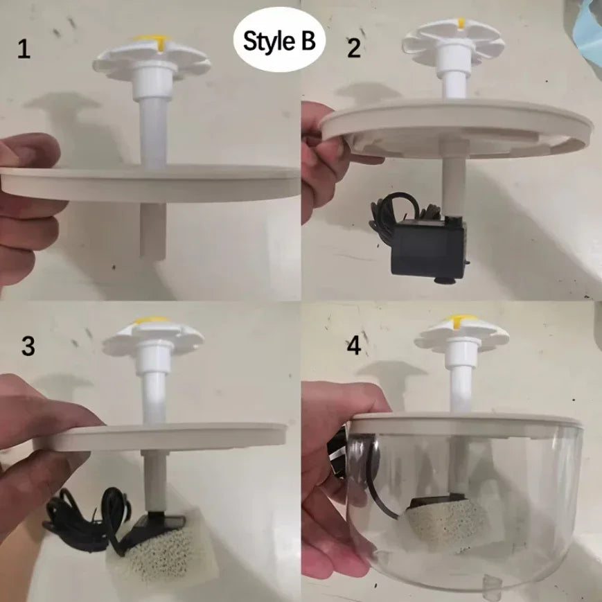 1200mL USB Auto Cat Water Fountain – Silent & Self-Filtering