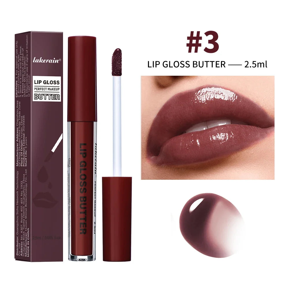 Lakerain Plumping Butter Lip Gloss – 13 Shades | Long-Lasting