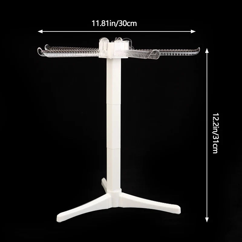 Collapsible Pasta Drying Rack – Foldable Spaghetti Dryer Stand