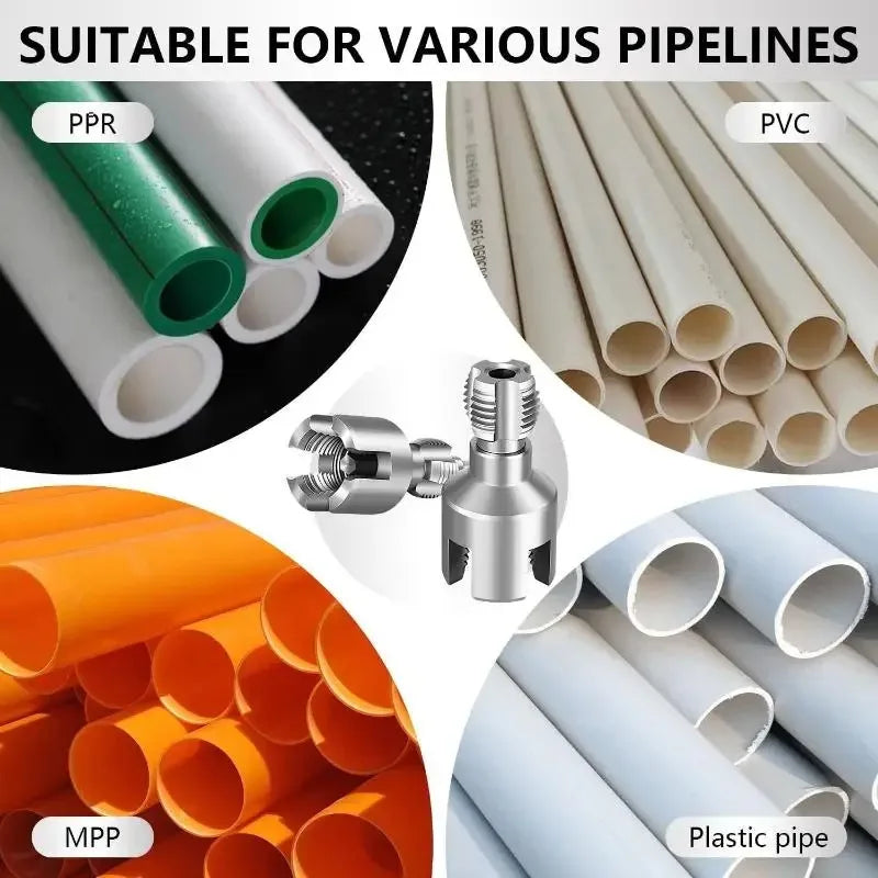 Electric Drill Pipe Threader Kit – Internal & External Threading