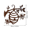 Metal Honeycomb Bee Garden Stake – Iron Art Outdoor Décor