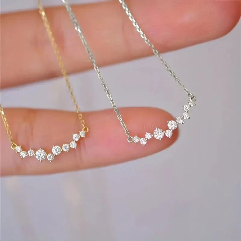 Huitan CZ Pendant Necklace – Cubic Zirconia Party Jewelry