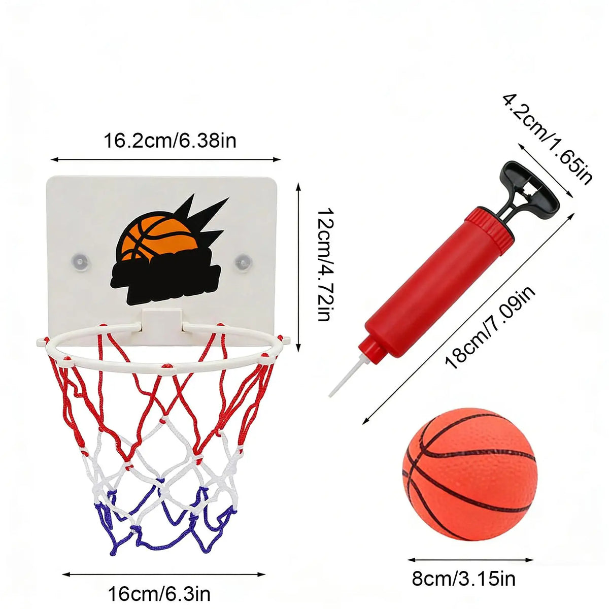 Kids Mini Basketball Hoop Set – Suction Cup Indoor Toy