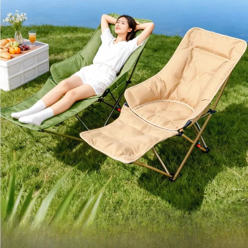 Foldable High-Back Moon Chair | Portable Outdoor Camping Chair