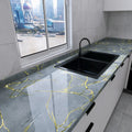 Marble Self-Adhesive Wall Sticker – Waterproof PVC Kitchen