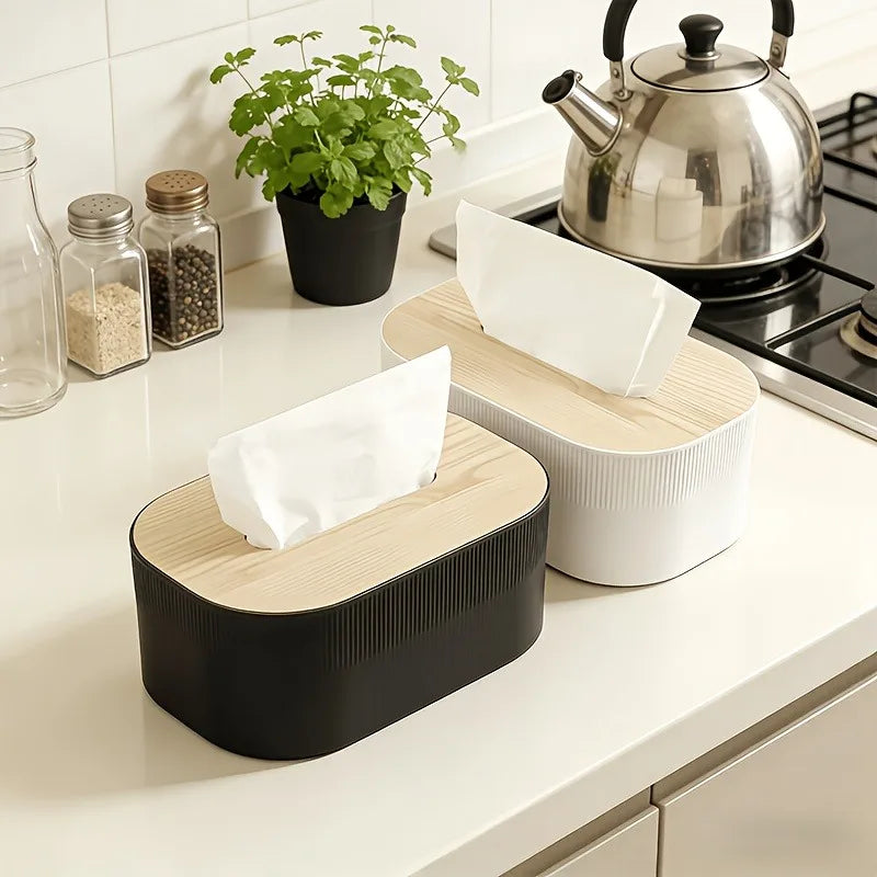 Arched Tissue Box Cover with Lid | Large Towel Dispenser