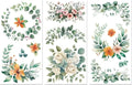 Rub-On Transfer Decals – Leaf & Flower Wreath 6×12" 3-Pack