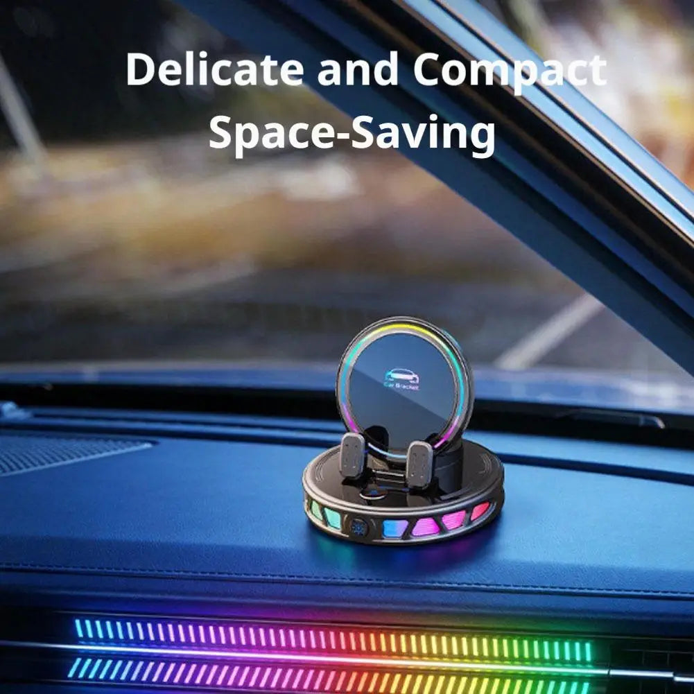 Auto-Clamping Car Phone Mount with Wireless Charger & RGB