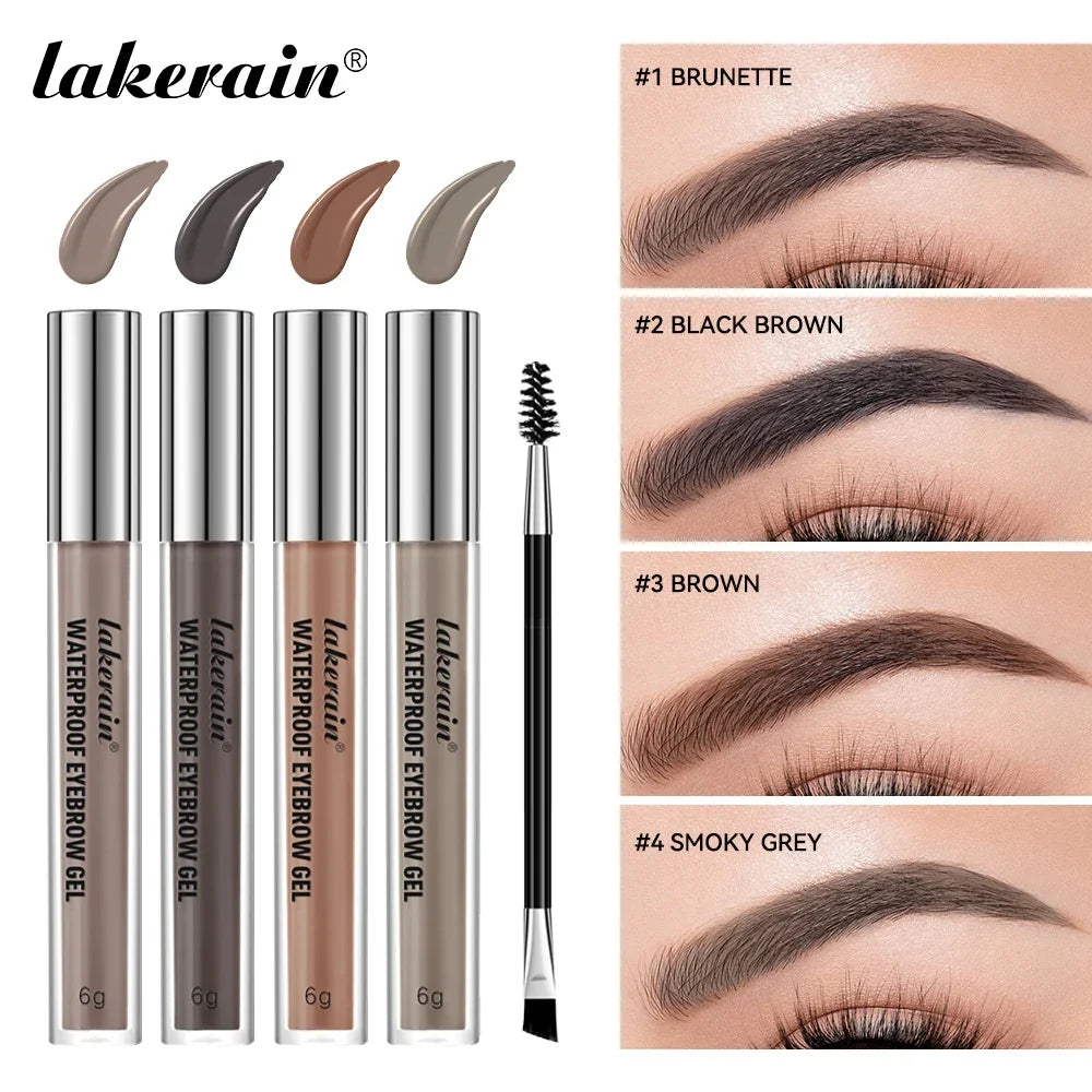 Lakerain 3D Waterproof Eyebrow Gel – 4 Colors, Long-Lasting