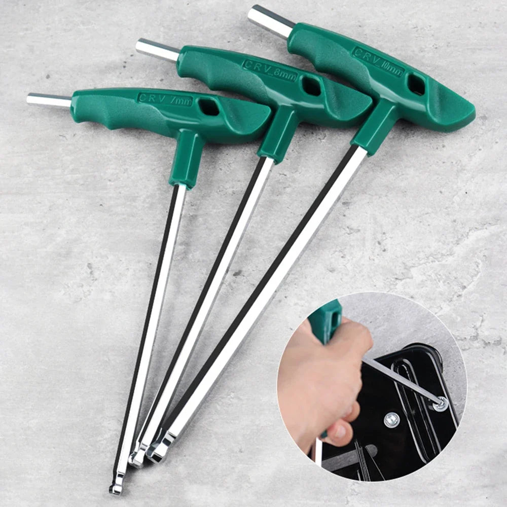 T-Handle Hex Allen Key Wrench Set 2mm–10mm | 9-Piece CrV