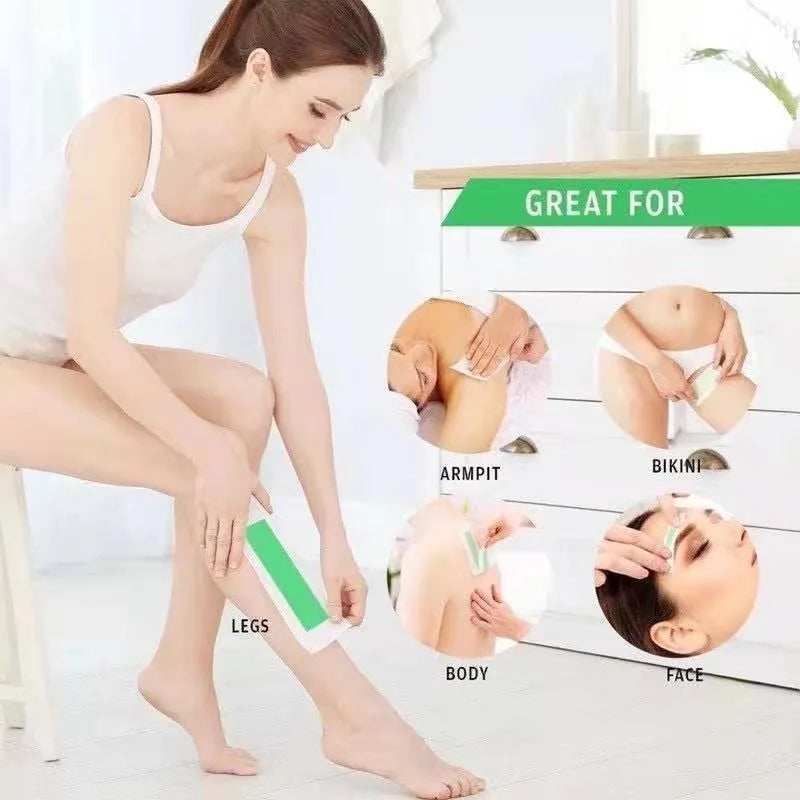 Aloe Cold Wax Strips 10 Pcs – Body & Leg Hair Removal
