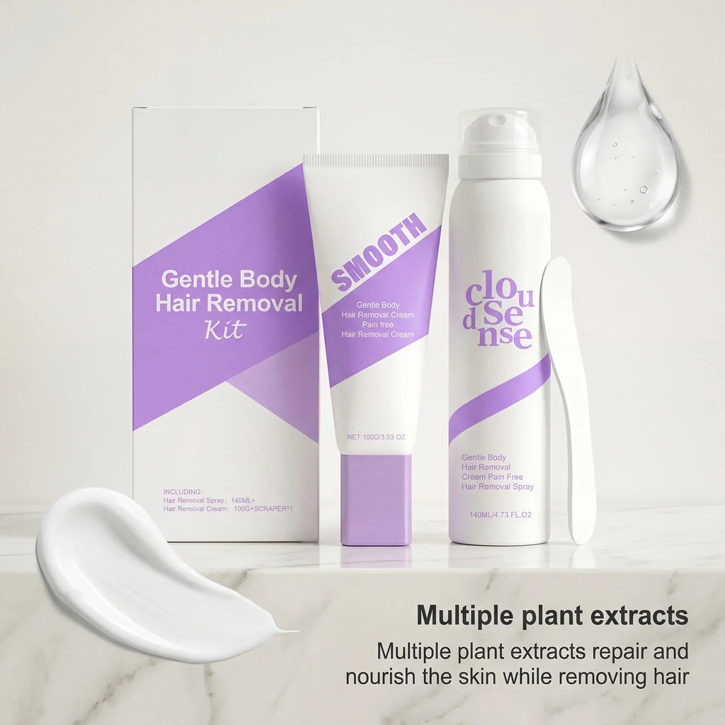 Depilatory Cream Kit – Legs, Underarms & Body Hair Remover
