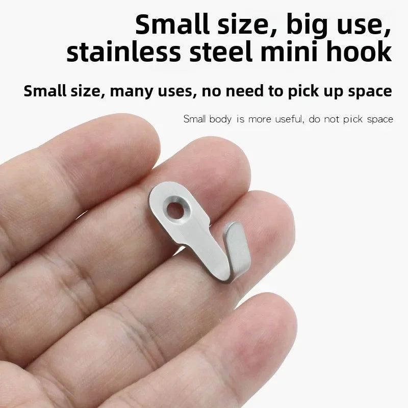 Stainless Steel U-Hooks with Screws | Wall Hangers for Home