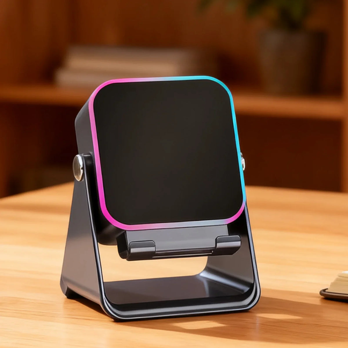Folding Phone Stand with Bluetooth Speaker & LED Light – 10W