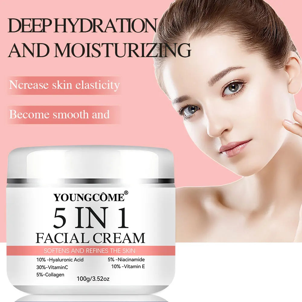 REAROYA 5-in-1 Vitamin C Hyaluronic Acid Face Serum | Anti-Aging