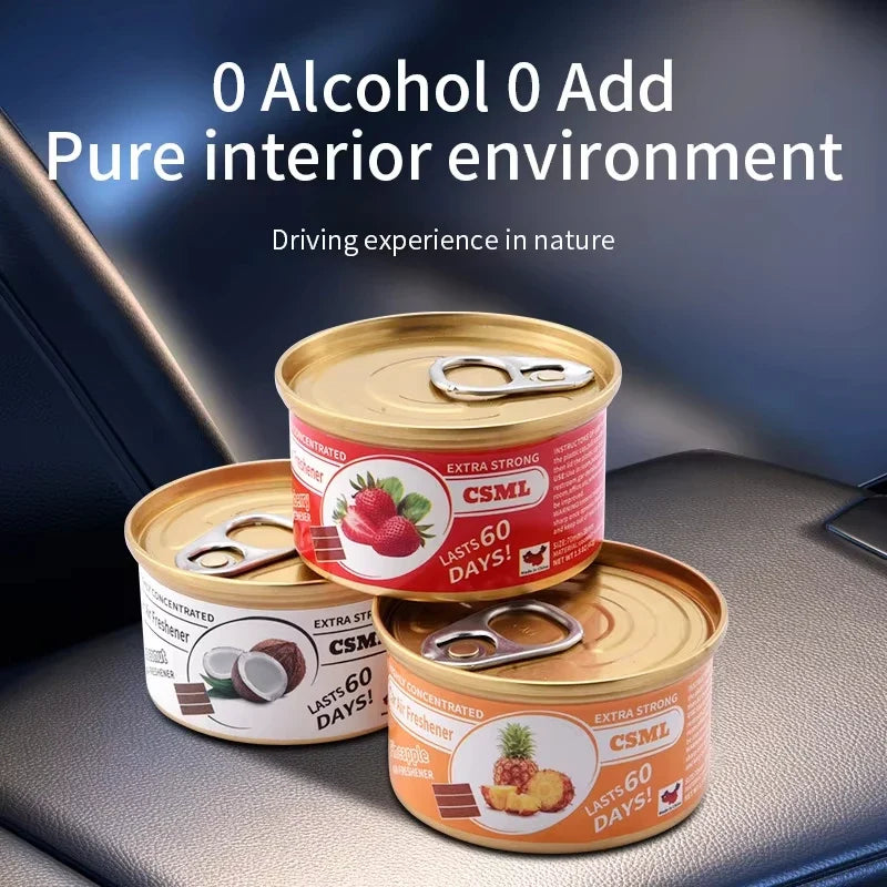 Car Air Freshener Canned Wood Block | Long-Lasting Auto Scent