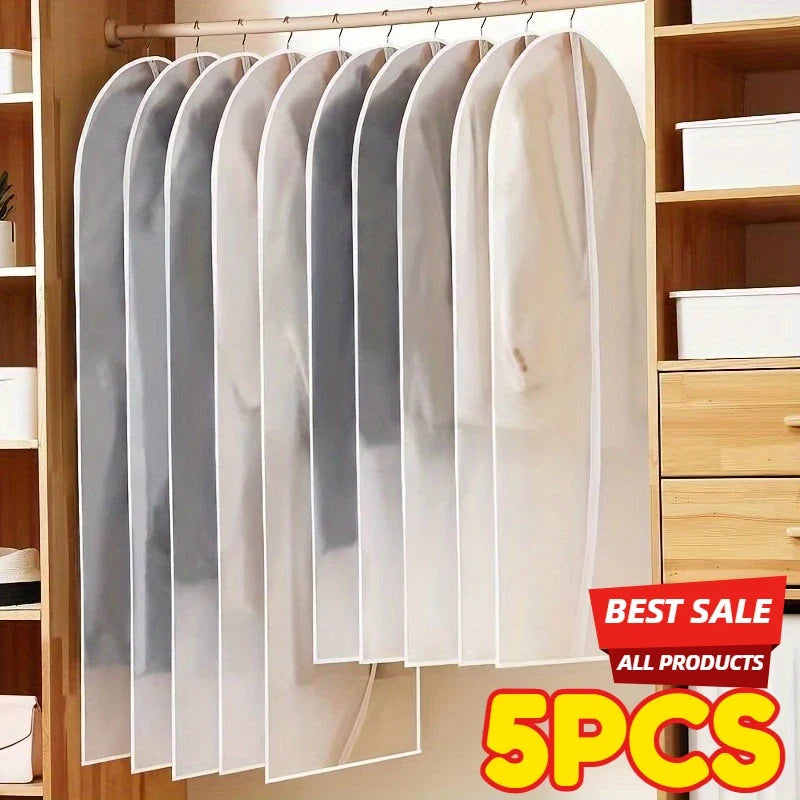 Clothes Hanging Dust Cover Wedding Dress Storage Bag Transparent